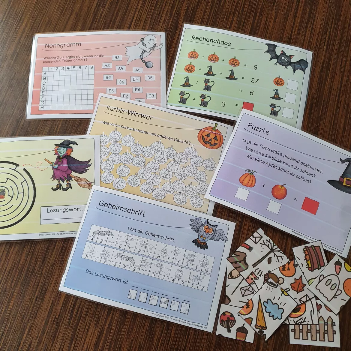 Bild in der Beschreibung des Unterrichtsmaterials Halloween Escapespiel oder Schnitzeljagd (ab Klasse 2) von Frau Espunkt #1