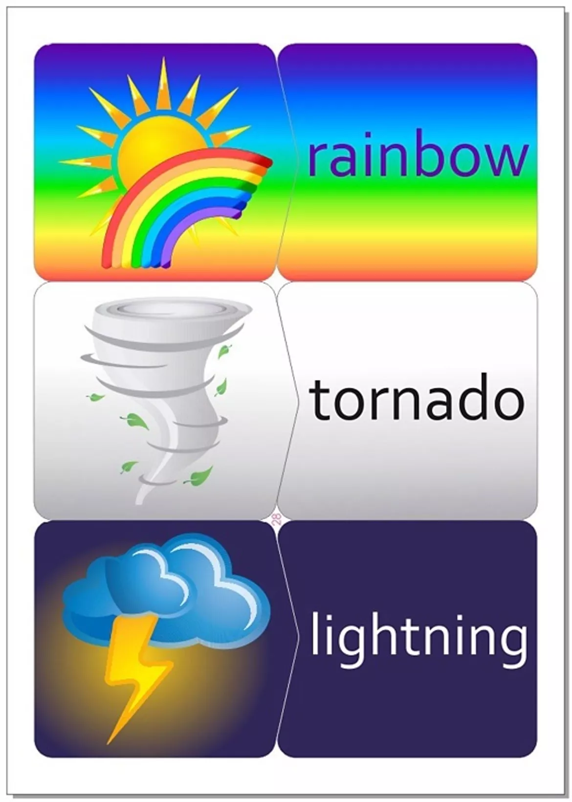 Bild in der Beschreibung des Unterrichtsmaterials Weather 2in1 von Language Stuff #6