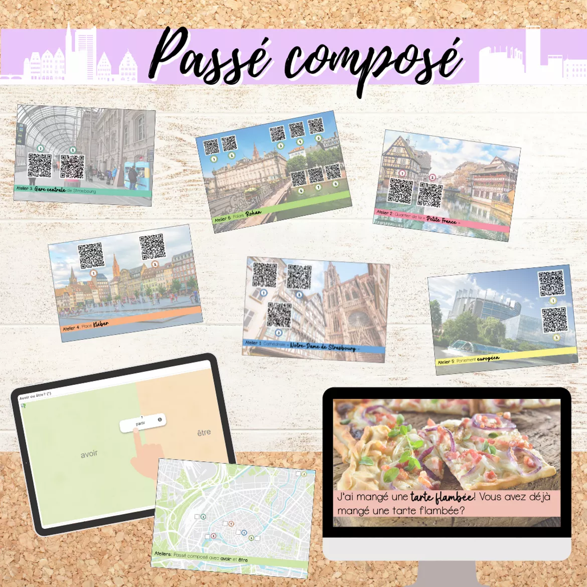Bild in der Beschreibung des Unterrichtsmaterials Materialpaket: Passé composé avec avoir et être (Grammaire) von Mme_Sie #4