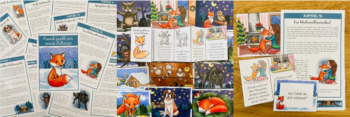 Bild in der Beschreibung des Unterrichtsmaterials Advent – Adventskalender mit Hörbuch und Begleitmaterial | Anouk sucht ein neues Zuhause von Unterrichtmitspass #1