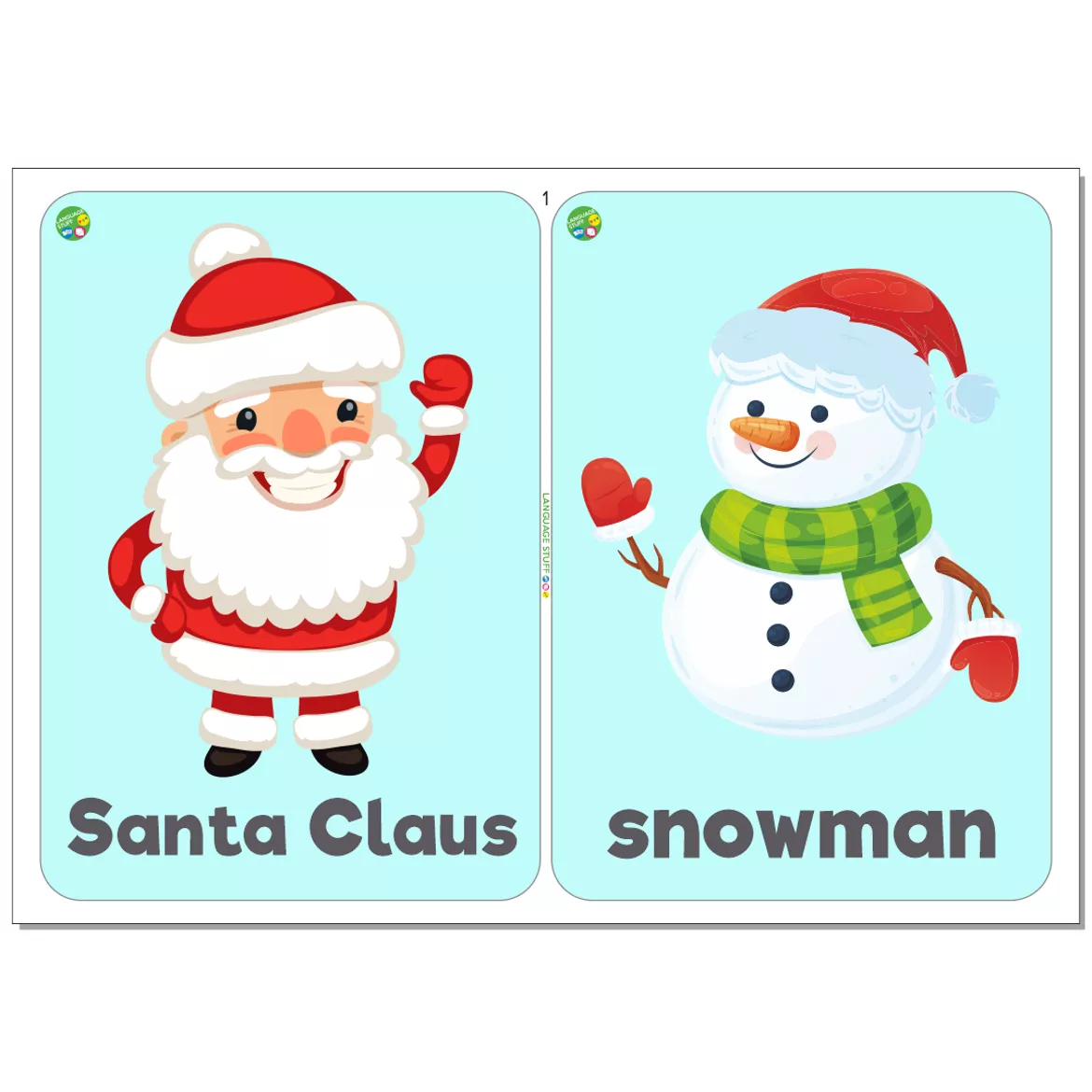 Bild in der Beschreibung des Unterrichtsmaterials Christmas vocabulary 2in1 von Language Stuff #2