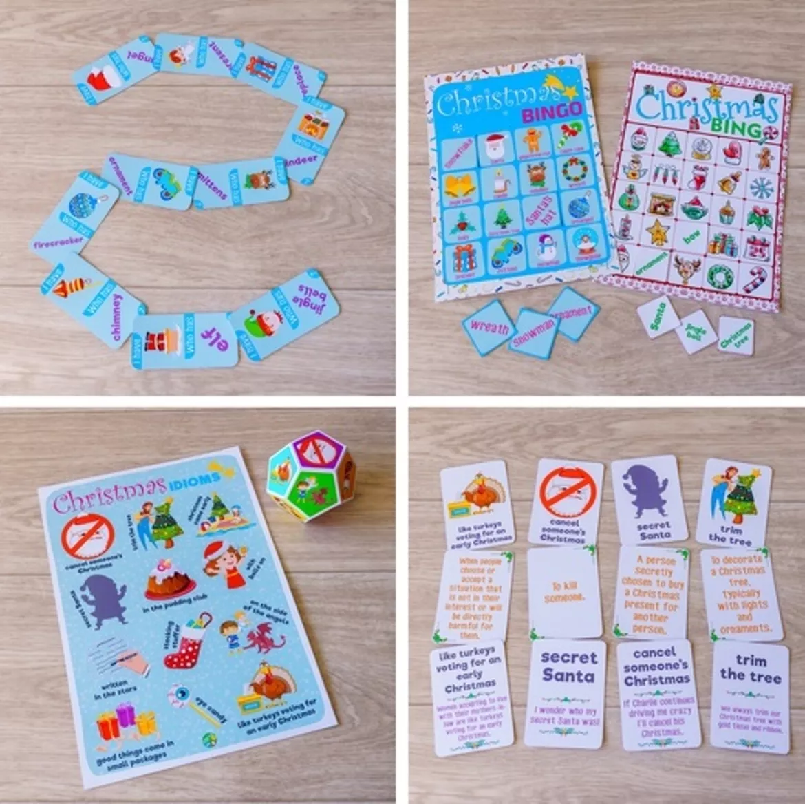 Bild in der Beschreibung des Unterrichtsmaterials Christmas games 8in1 von Language Stuff #1