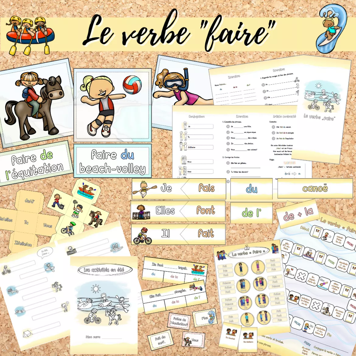 Bild in der Beschreibung des Unterrichtsmaterials Materialpaket: Le verbe "faire" (+ Article contracté "de") von Mme_Sie #1