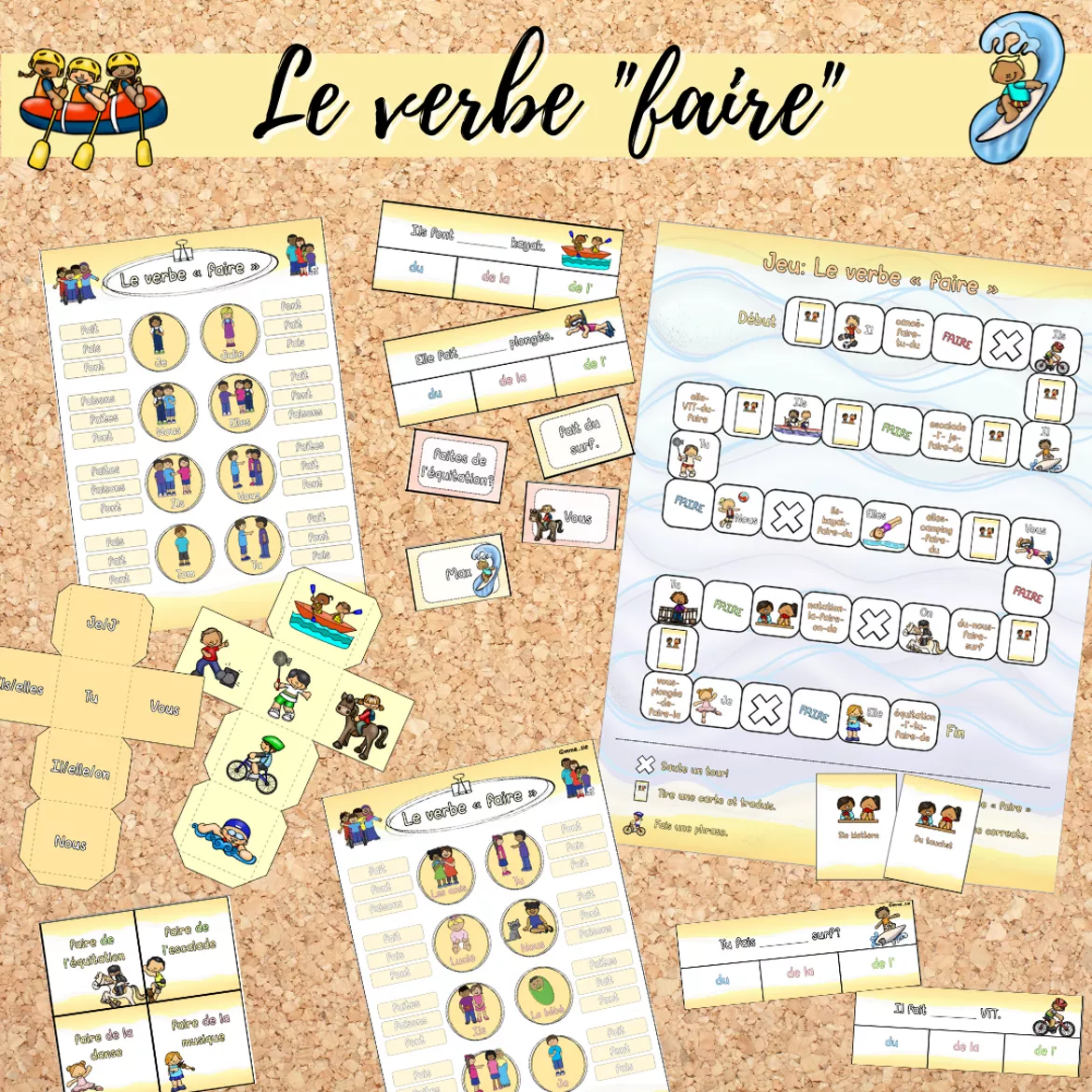 Bild in der Beschreibung des Unterrichtsmaterials Materialpaket: Le verbe "faire" (+ Article contracté "de") von Mme_Sie #4