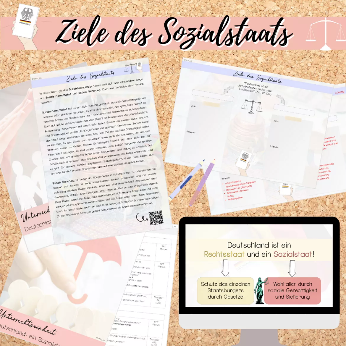 Bild in der Beschreibung des Unterrichtsmaterials Unterrichtseinheit: Sozialstaat/ Sozialversicherungen (inkl. Verlaufsplänen) von Mme_Sie #1