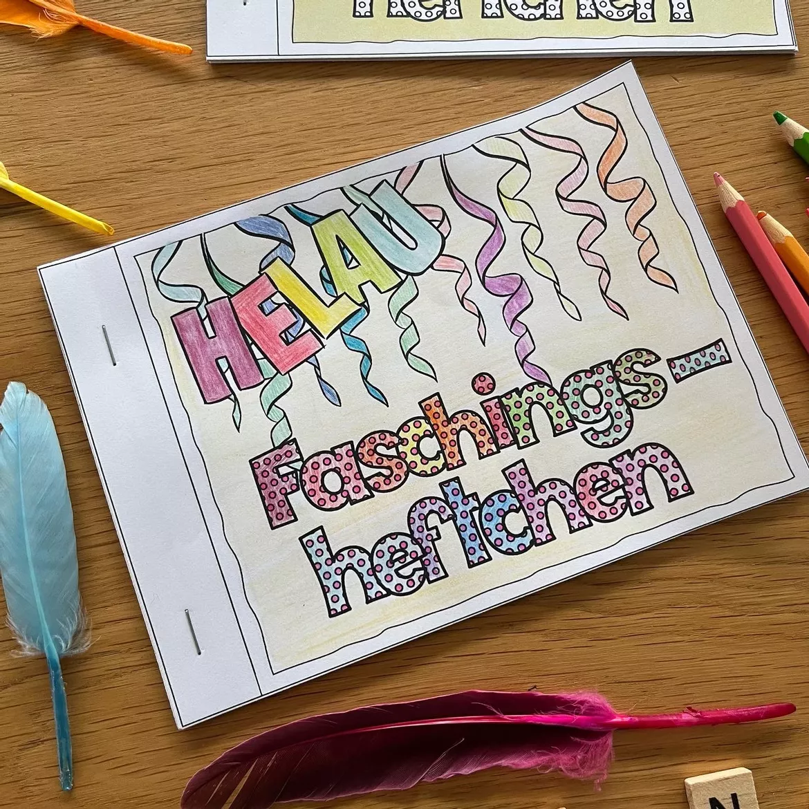 Bild in der Beschreibung des Unterrichtsmaterials Faschingsheftchen Karnevalsheftchen Klasse 1/2 von Froilein Kunterbunt #1