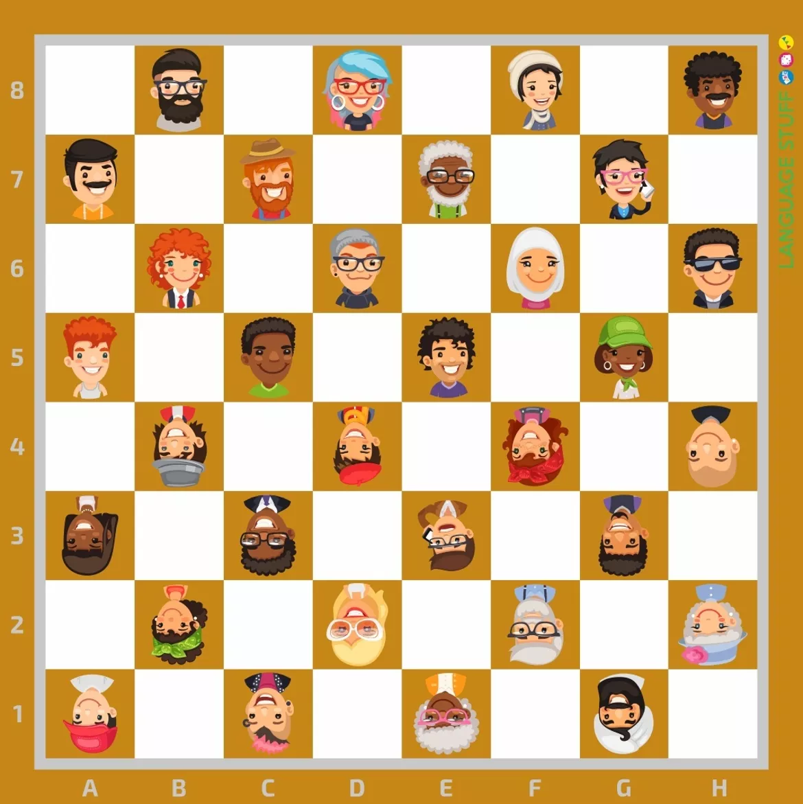 Bild in der Beschreibung des Unterrichtsmaterials Checkers Vocabulary games von Language Stuff #1