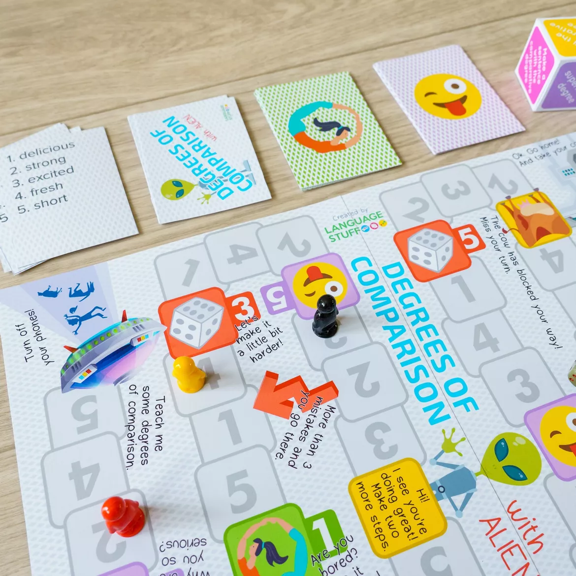Bild in der Beschreibung des Unterrichtsmaterials Degrees of Comparison Board Game von Language Stuff #2
