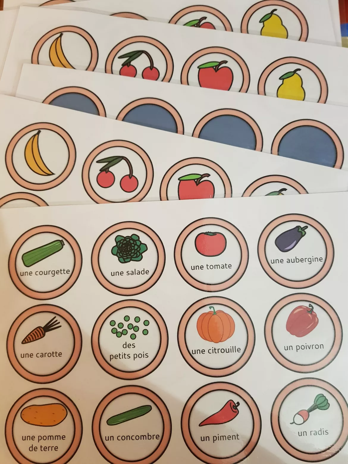 Bild in der Beschreibung des Unterrichtsmaterials apprendre-les-fruits-et-légumes von chez Anndreina #1
