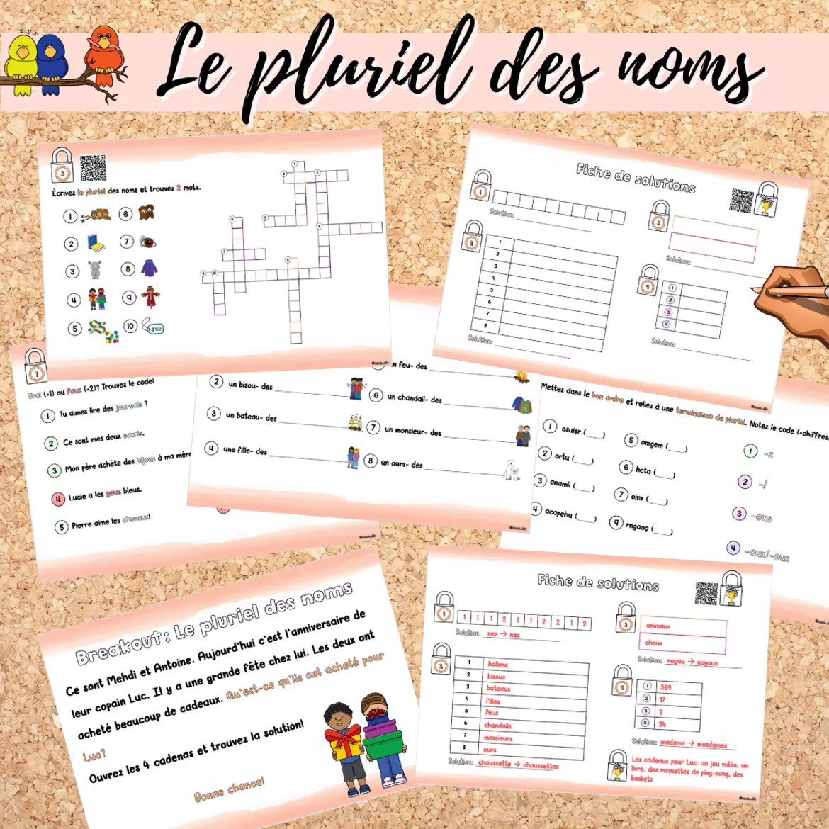 Bild in der Beschreibung des Unterrichtsmaterials Materialpaket: Le pluriel des noms (Pluralbildung) von Mme_Sie #4