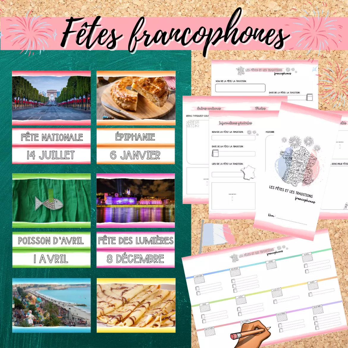 Bild in der Beschreibung des Unterrichtsmaterials Materialpaket: Fêtes et traditions francophones (Feiertage) von Mme_Sie #1