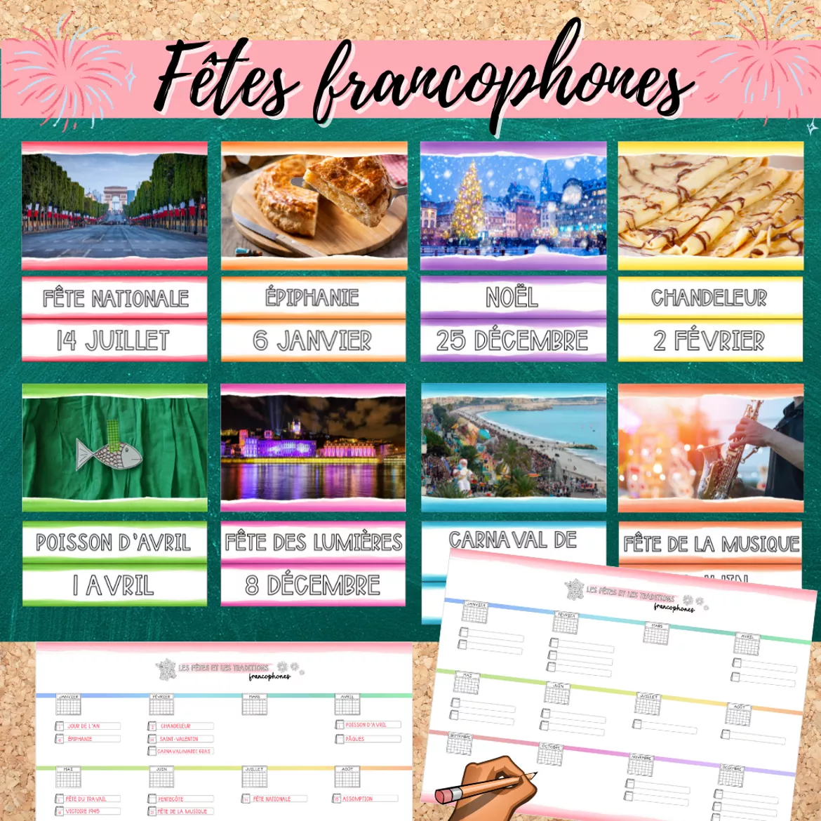 Bild in der Beschreibung des Unterrichtsmaterials Materialpaket: Fêtes et traditions francophones (Feiertage) von Mme_Sie #2