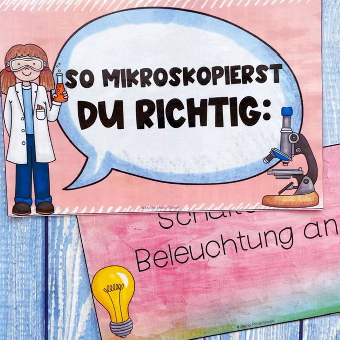 Bild in der Beschreibung des Unterrichtsmaterials Tafelplakate zum richtigen Umgang mit dem Mikroskop von Meine Materialwelt #1