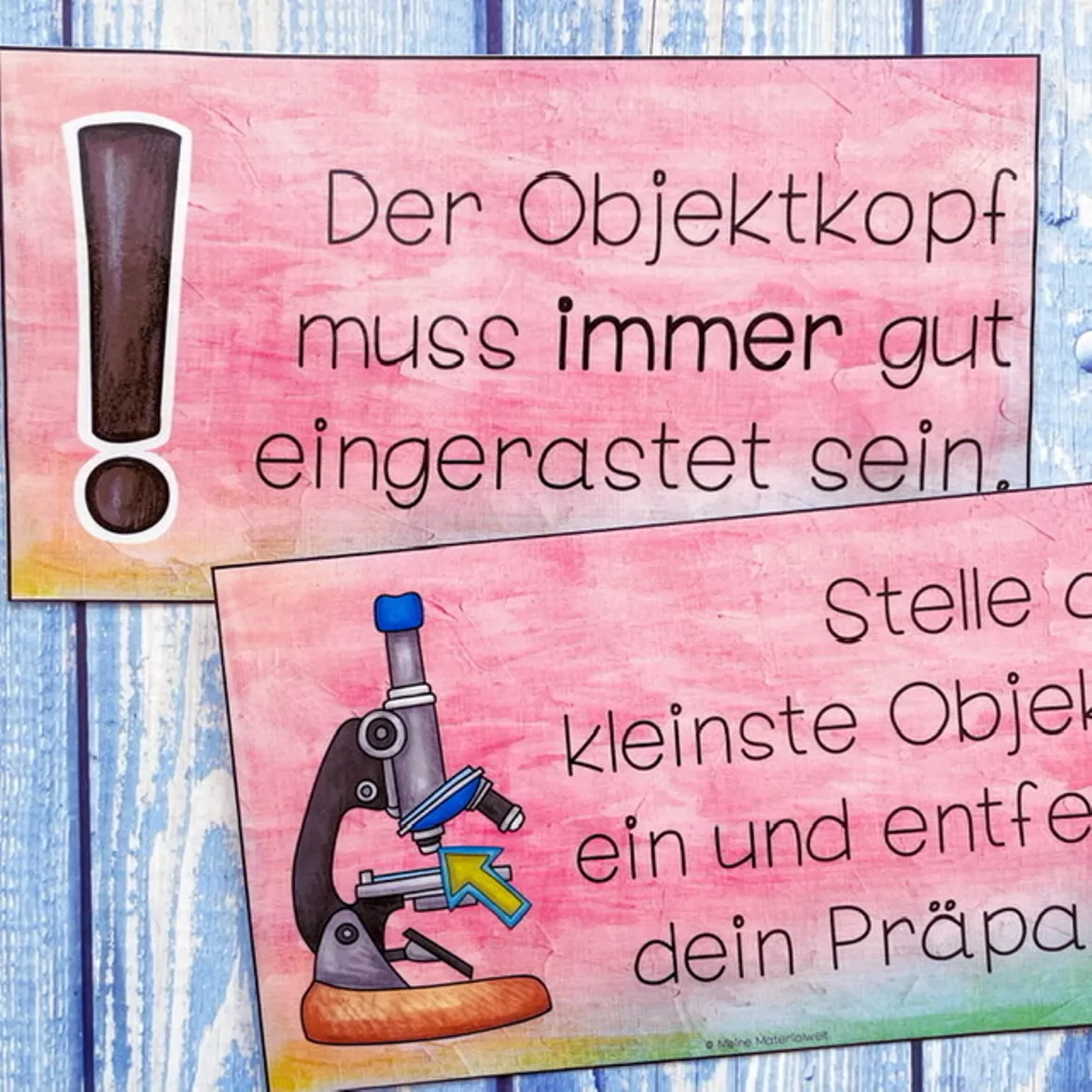 Bild in der Beschreibung des Unterrichtsmaterials Tafelplakate zum richtigen Umgang mit dem Mikroskop von Meine Materialwelt #2