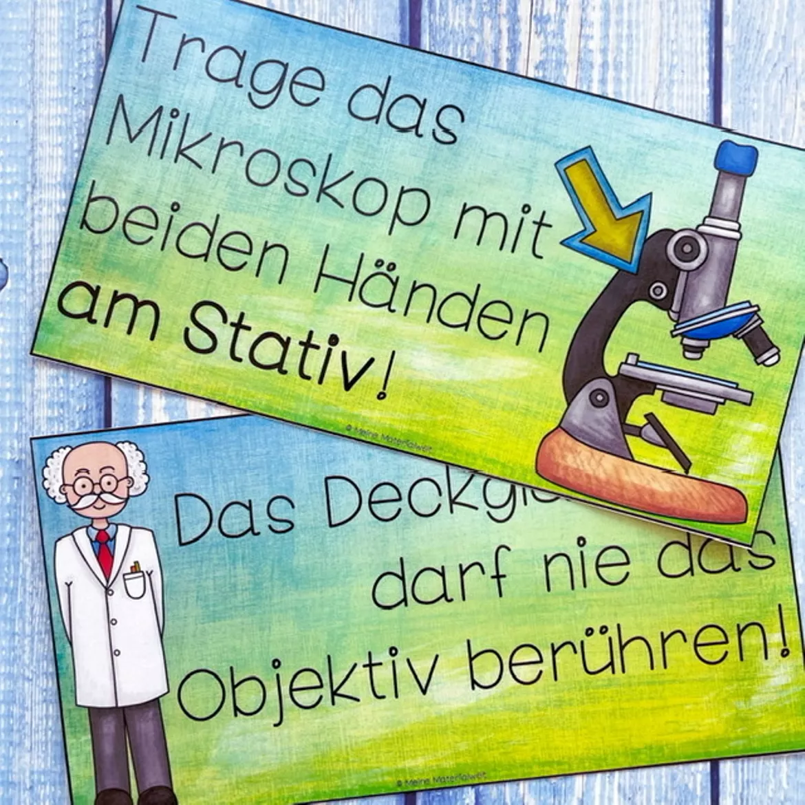 Bild in der Beschreibung des Unterrichtsmaterials Tafelplakate zum richtigen Umgang mit dem Mikroskop von Meine Materialwelt #4