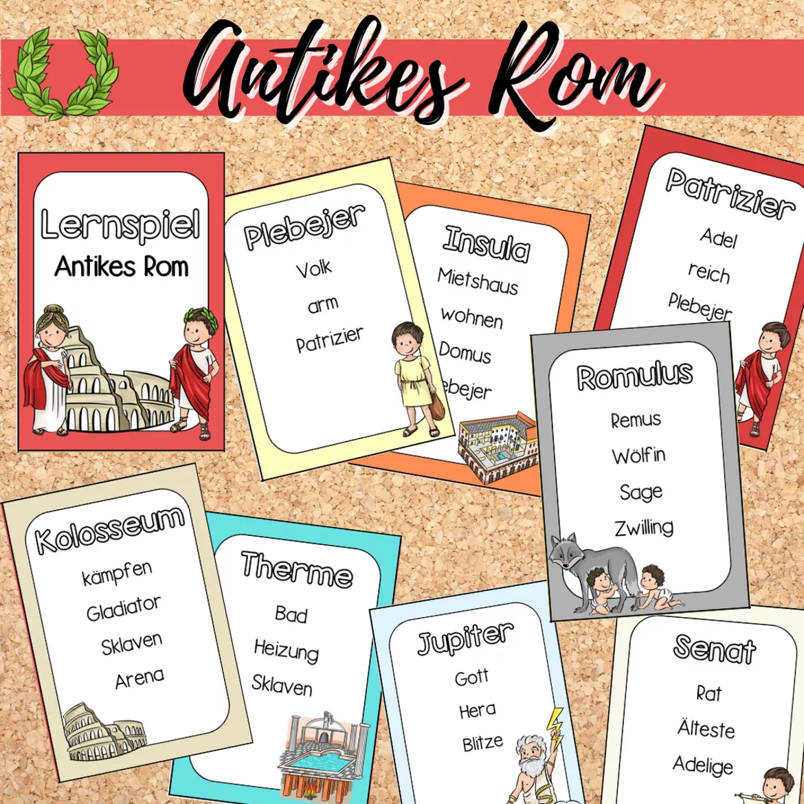 Bild in der Beschreibung des Unterrichtsmaterials Spiel: Sag est nicht! - Geschichte: Antikes Rom von Mme_Sie #1