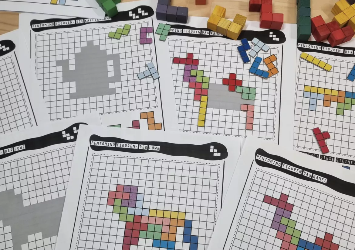 Bild in der Beschreibung des Unterrichtsmaterials Pentomino - differenzierte Kopiervorlagen für Mathematik von kreativ lernen #1