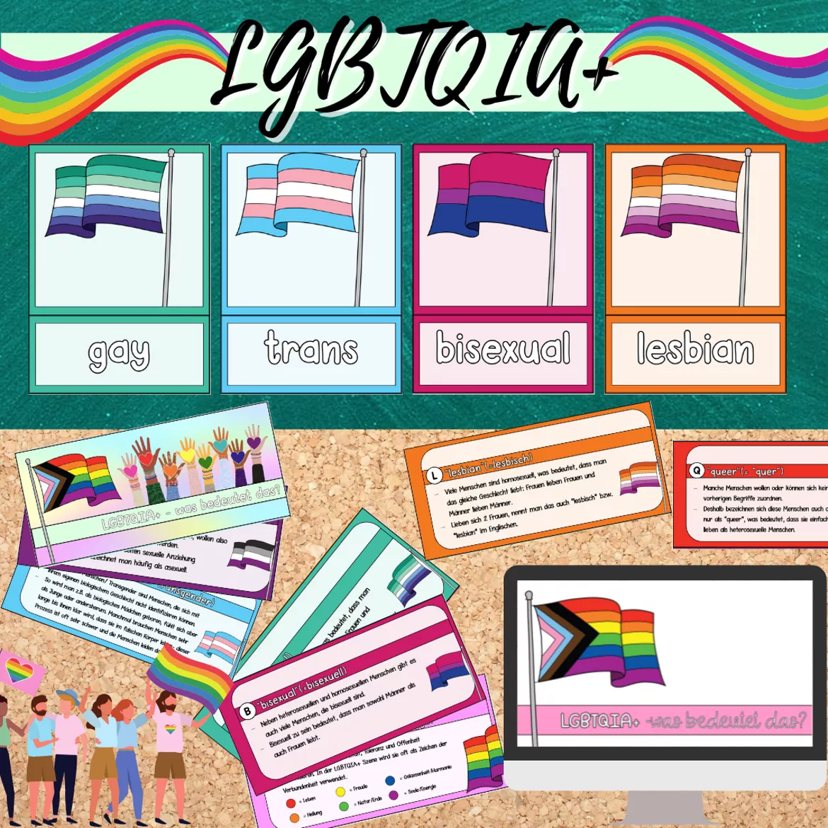 Bild in der Beschreibung des Unterrichtsmaterials Materialpaket: Was bedeutet LGBTQIA+ ? (LGBTQ) von Mme_Sie #1
