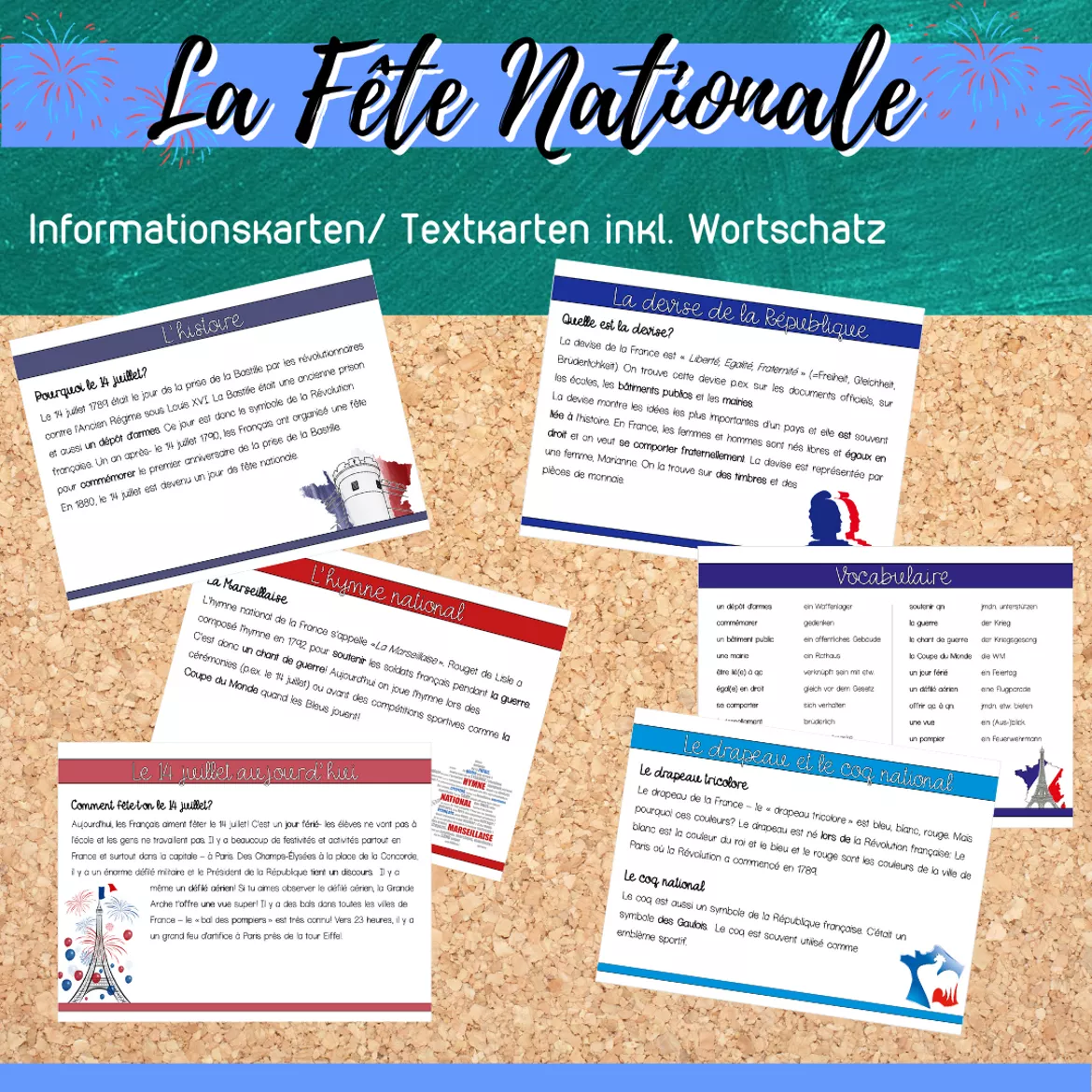 Bild in der Beschreibung des Unterrichtsmaterials Materialpaket: La Fête Nationale/ Le 14 juillet inkl. Escape-Game von Mme_Sie #3