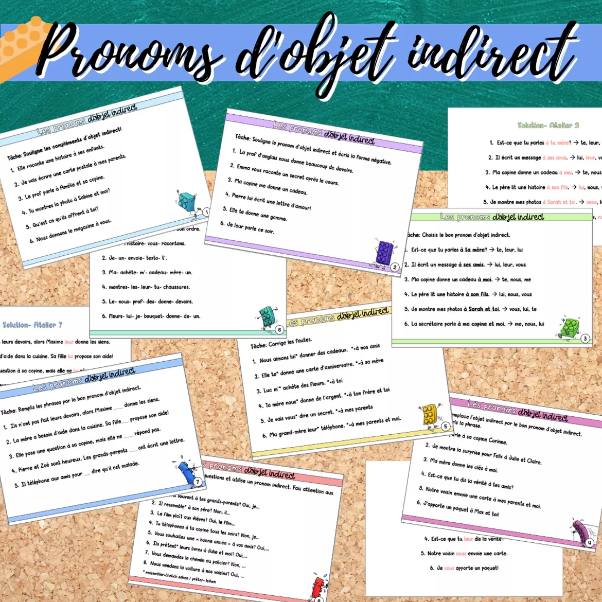 Bild in der Beschreibung des Unterrichtsmaterials Stationenlernen: Pronoms d