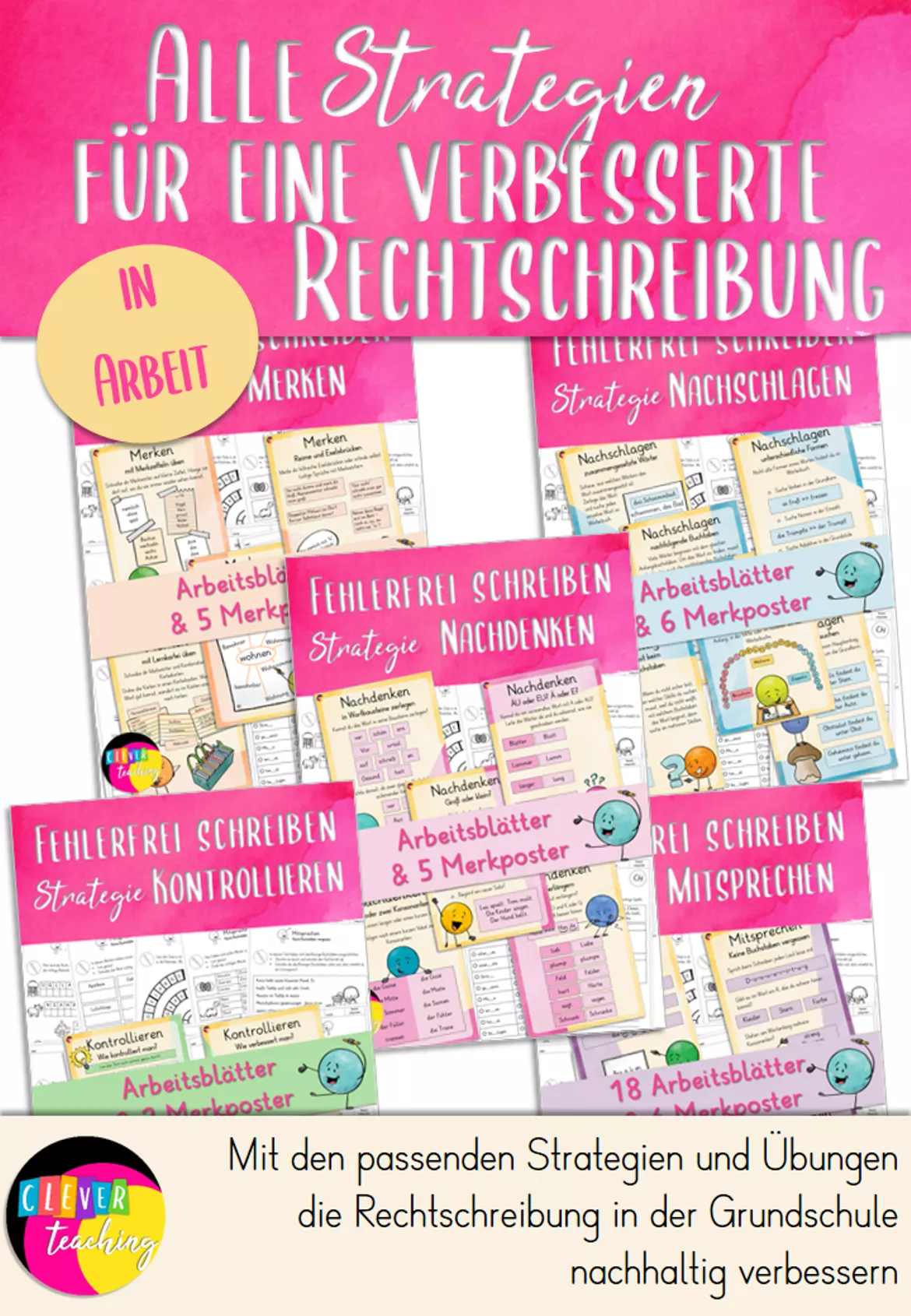 Bild in der Beschreibung des Unterrichtsmaterials Fehlerfrei schreiben- Rechtschreibstrategie "Mitsprechen" von Clever Teaching #1