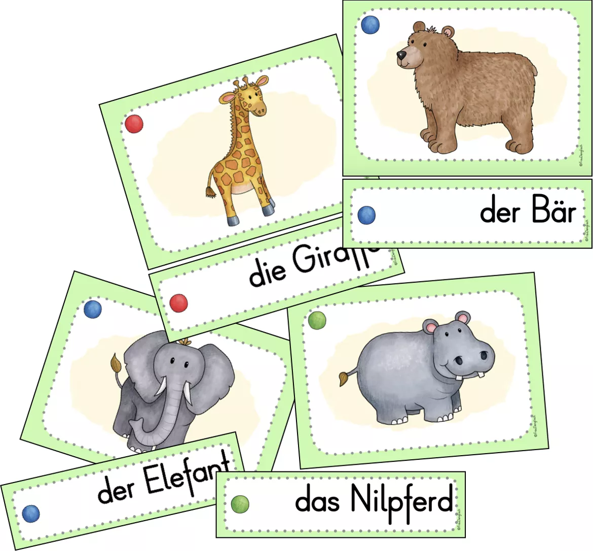 Bild in der Beschreibung des Unterrichtsmaterials Materialpaket Zootiere DaZ von FrauDenglisch #1