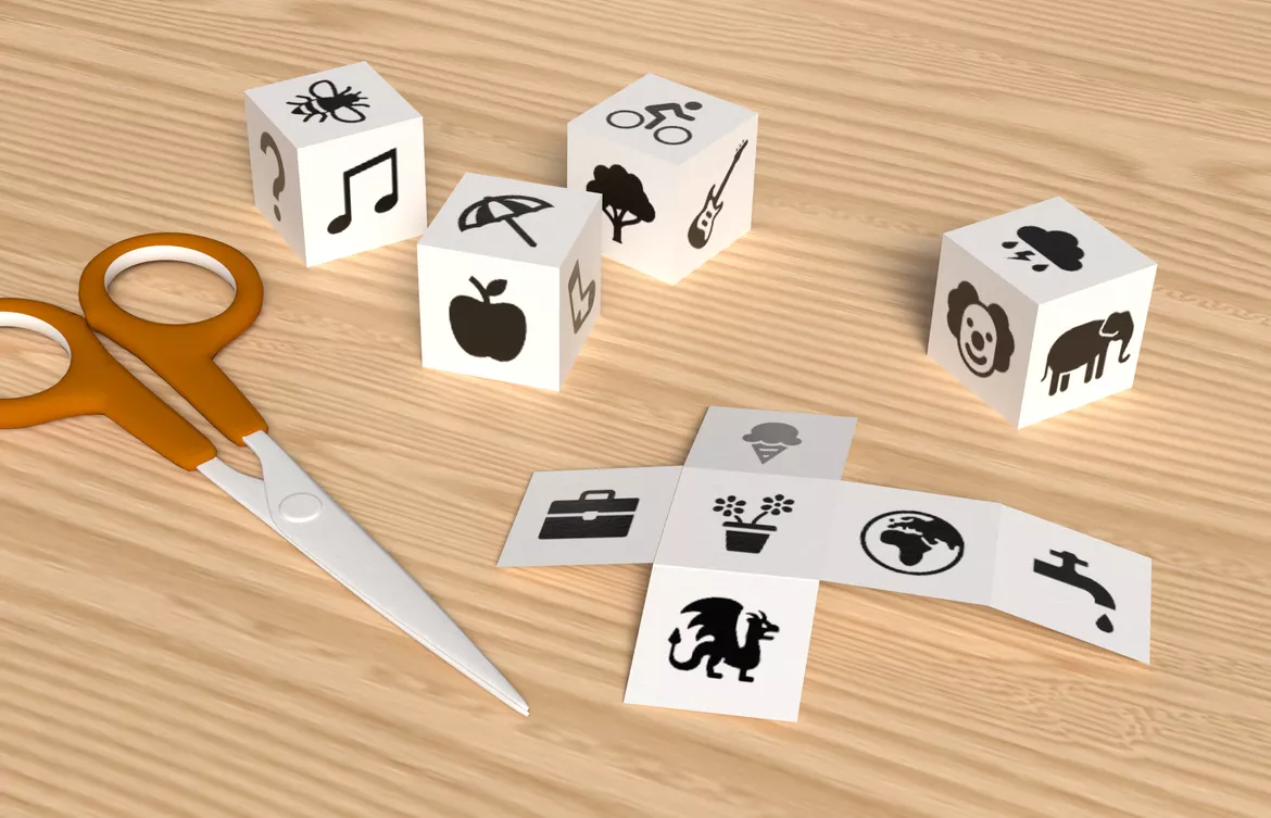 Bild in der Beschreibung des Unterrichtsmaterials Story Cubes selber machen: Anleitung + Vorlage für Geschichtenwürfel von Stefan Malter | Malter365.de #1