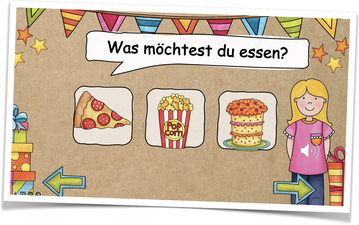 Bild in der Beschreibung des Unterrichtsmaterials Geburtstagsparty: Was möchtest du essen von kreativ lernen #2