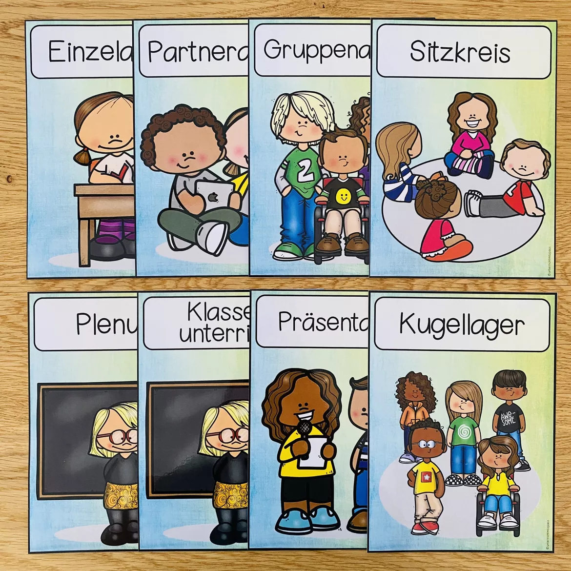 Bild in der Beschreibung des Unterrichtsmaterials Sozialformen im Unterricht – Schilder und Tafelmaterial | Classroom Management von Unterrichtmitspass #1