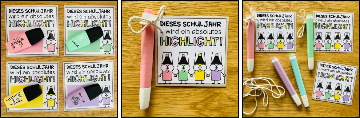 Bild in der Beschreibung des Unterrichtsmaterials Willkommensgruß / Willkommensgeschenk für den Schulanfang (für Textmarker) von Unterrichtmitspass #1