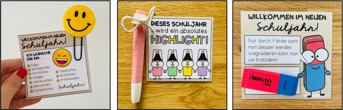 Bild in der Beschreibung des Unterrichtsmaterials Schulanfang – Willkommensgeschenke, Willkommen, kleine Geschenke, Einschulung, Begrüßung, Willkommensgruß | Materialpaket von Unterrichtmitspass #2
