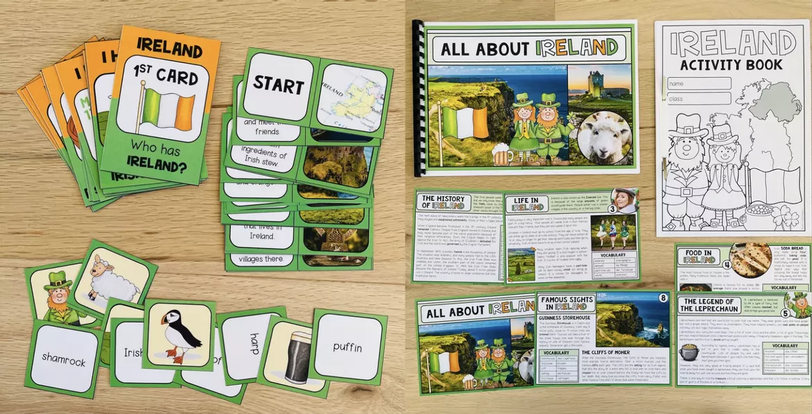 Bild in der Beschreibung des Unterrichtsmaterials IRELAND - ENGLISH BUNDLE von MyTeachingFactory #3