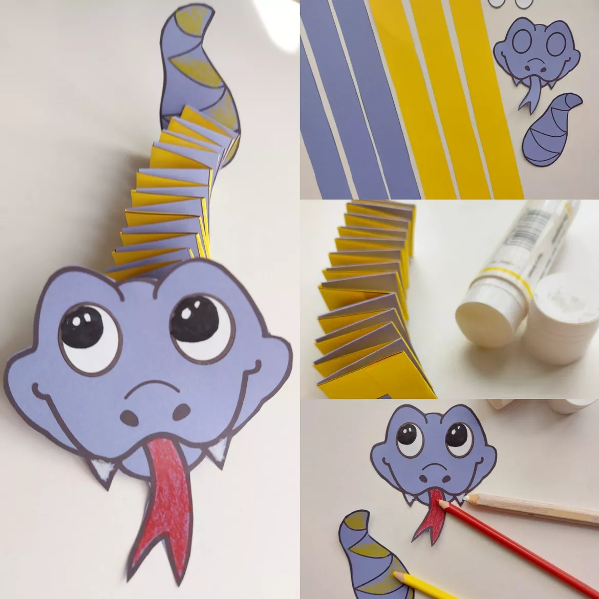 Bild in der Beschreibung des Unterrichtsmaterials Schlange mit Hexentreppen basteln Dschungel Halloween von Wolkenland.Graphics #1
