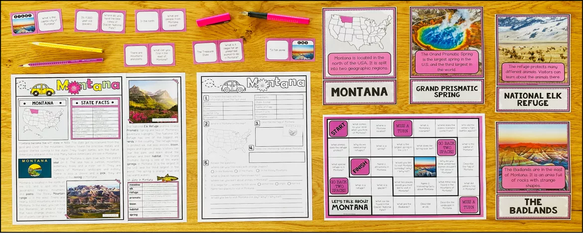 Bild in der Beschreibung des Unterrichtsmaterials USA - Montana (Fact Sheets, Worksheets and Games) von Unterrichtmitspass #1