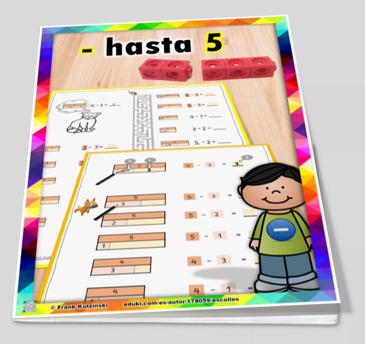 Bild in der Beschreibung des Unterrichtsmaterials - hasta 5 (La descomposición ayuda a la sustracción hasta el 5) von Escollos #1