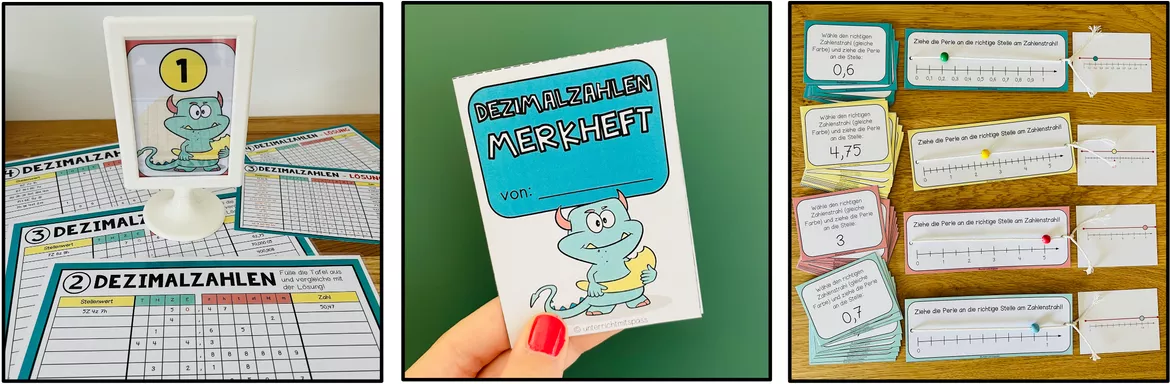 Bild in der Beschreibung des Unterrichtsmaterials Dezimalzahlen 5. Klasse, Dezimalzahlen Übungen, Kommazahlen, Stellenwerttafel, Dezimalzahlen vergleichen, ordnen, runden, addieren, subtrahieren, multiplizieren, dividieren, Mathe Arbeitsblätter | Materialpaket von Unterrichtmitspass #3