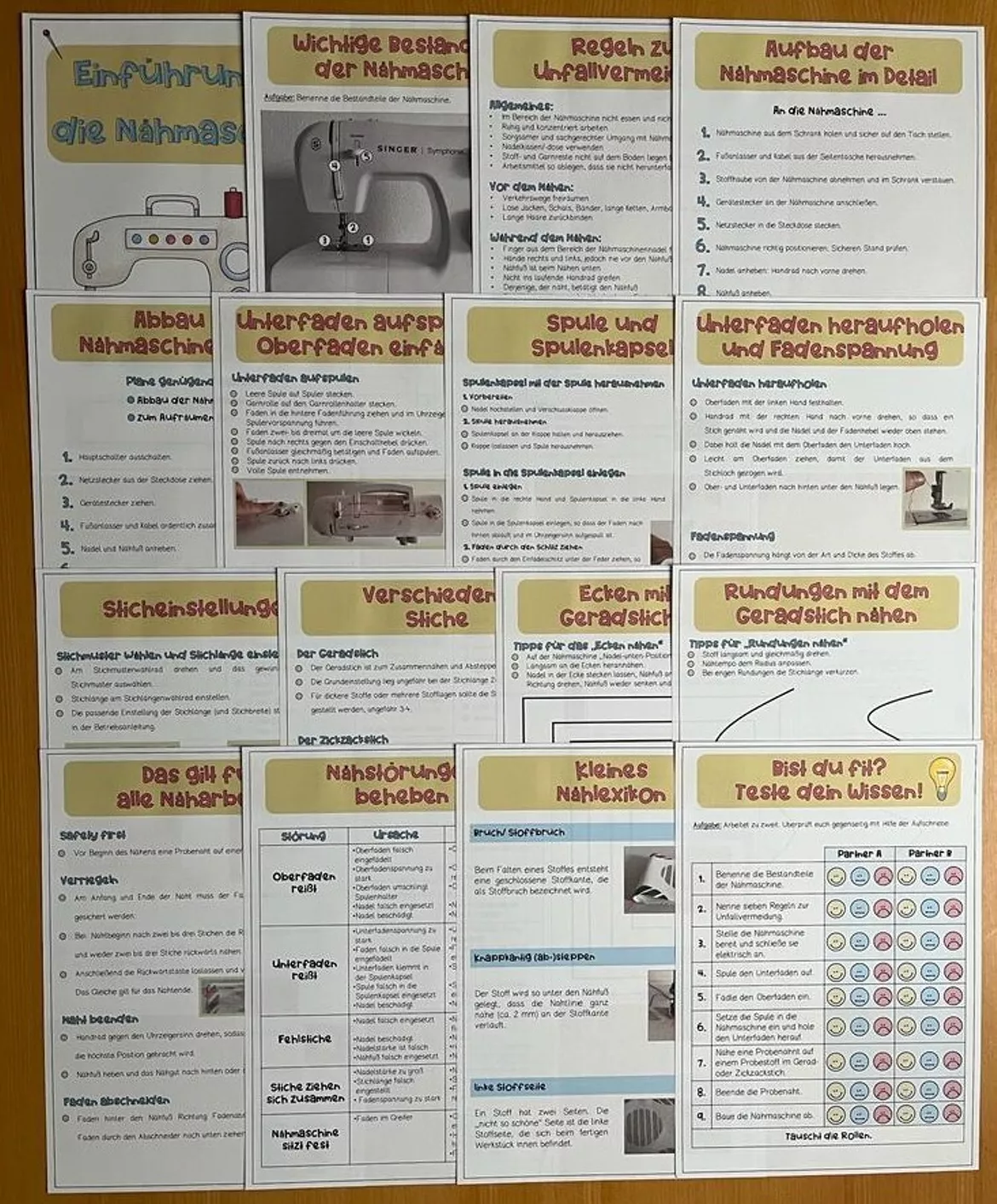 Bild in der Beschreibung des Unterrichtsmaterials Einführung in die Nähmaschine - Nähmaschinenführerschein von mme_mayer #1