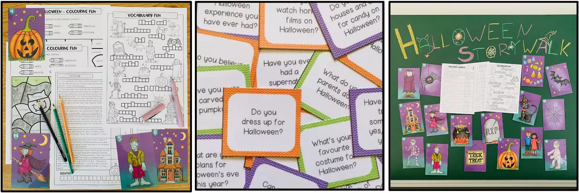 Bild in der Beschreibung des Unterrichtsmaterials HALLOWEEN - MEGA BUNDLE (English) von MyTeachingFactory #3