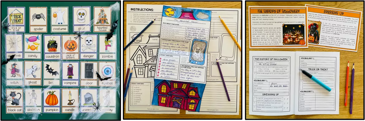 Bild in der Beschreibung des Unterrichtsmaterials HALLOWEEN - MEGA BUNDLE (English) von MyTeachingFactory #2