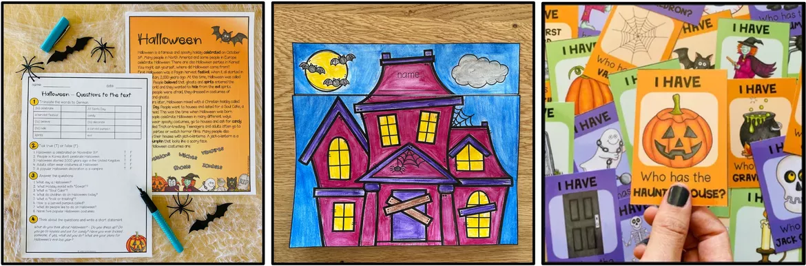 Bild in der Beschreibung des Unterrichtsmaterials HALLOWEEN - MEGA BUNDLE (English) von MyTeachingFactory #1