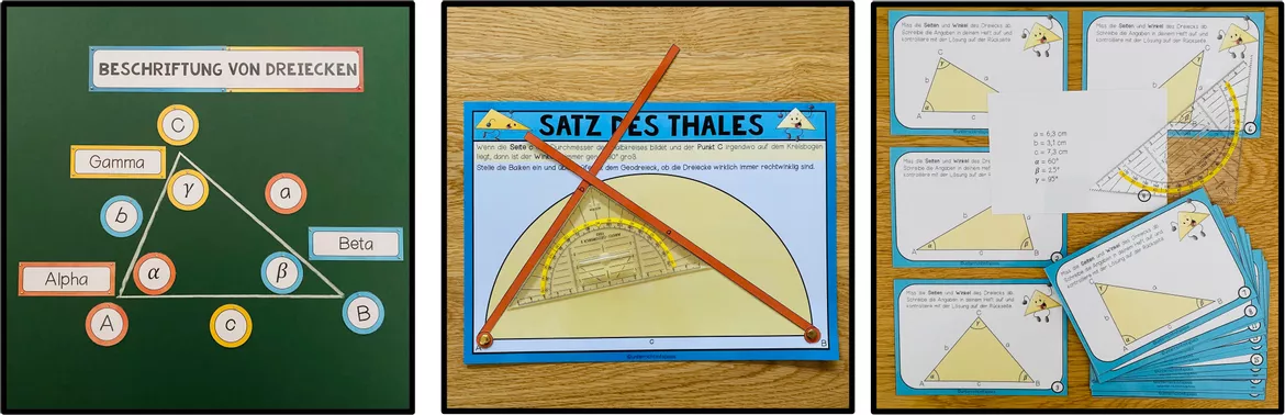 Bild in der Beschreibung des Unterrichtsmaterials DREIECKE - Materialpaket (6./7. Schulstufe) von Unterrichtmitspass #1