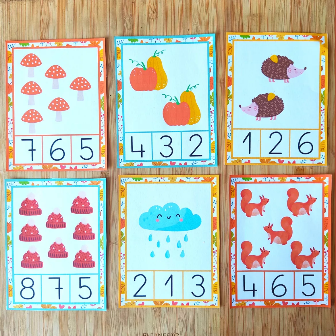 Bild in der Beschreibung des Unterrichtsmaterials Matemáticas de otoño von Learn and Play #1