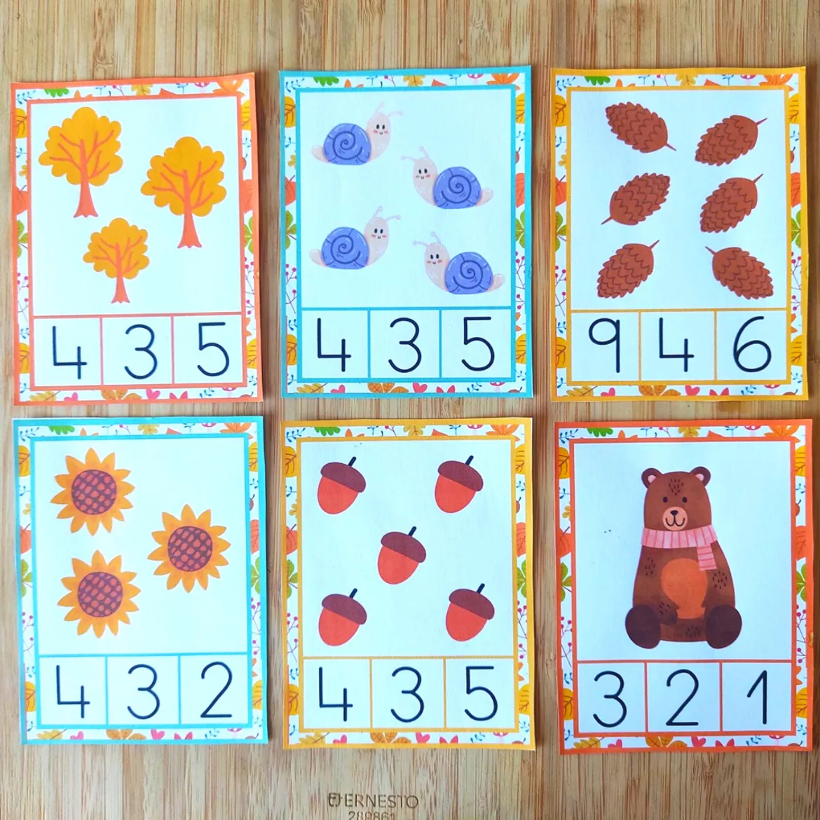 Bild in der Beschreibung des Unterrichtsmaterials Matemáticas de otoño von Learn and Play #2