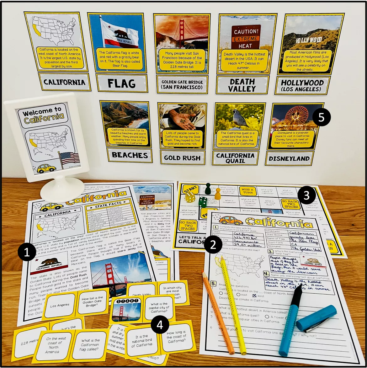 Bild in der Beschreibung des Unterrichtsmaterials USA - English Bundle von MyTeachingFactory #3