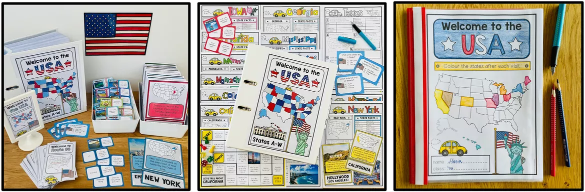 Bild in der Beschreibung des Unterrichtsmaterials USA - English Bundle von MyTeachingFactory #1