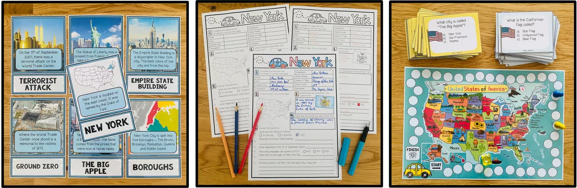 Bild in der Beschreibung des Unterrichtsmaterials USA - English Bundle von MyTeachingFactory #4