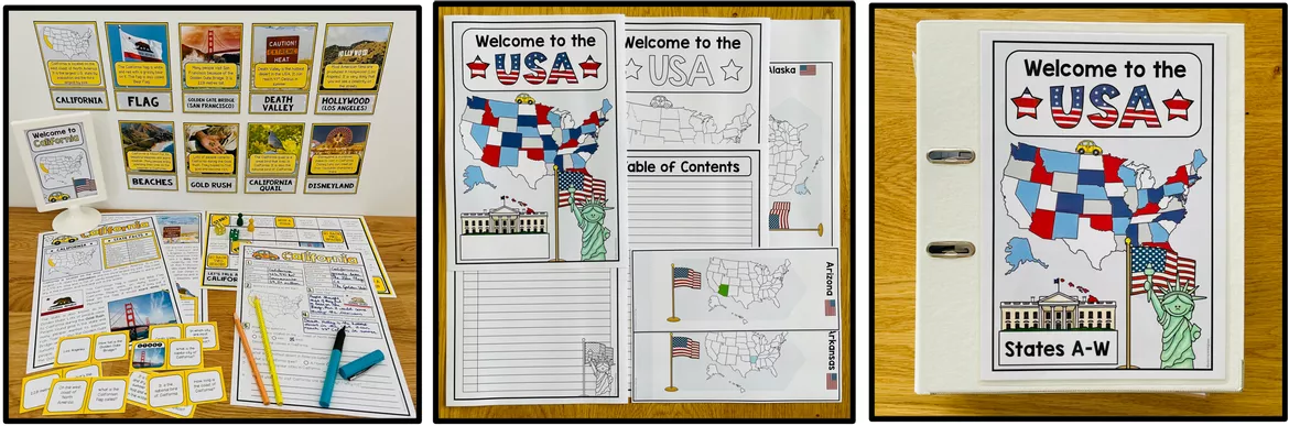 Bild in der Beschreibung des Unterrichtsmaterials USA - English Bundle von MyTeachingFactory #2