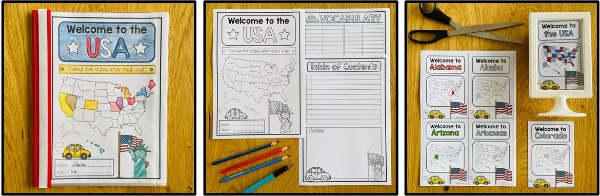 Bild in der Beschreibung des Unterrichtsmaterials USA - English Bundle von MyTeachingFactory #5