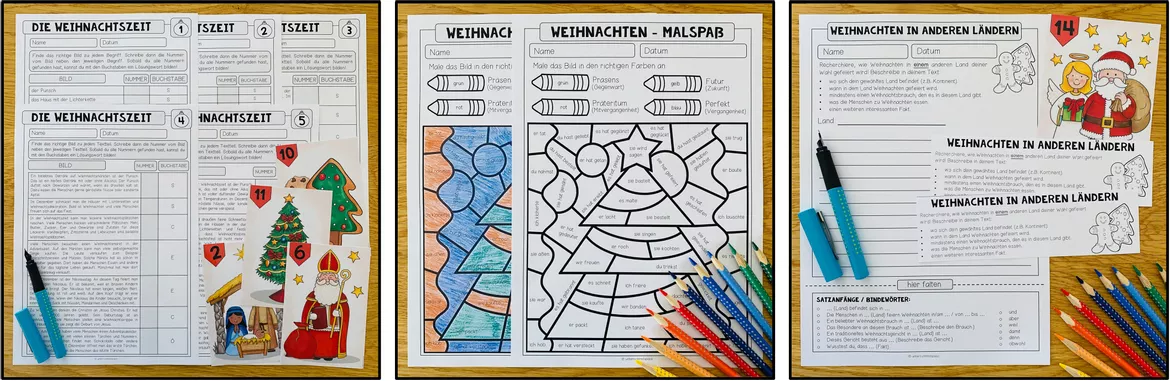 Bild in der Beschreibung des Unterrichtsmaterials Die Weihnachtszeit - Lesespaziergang (für den Deutschunterricht) von Unterrichtmitspass #3