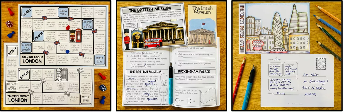 Bild in der Beschreibung des Unterrichtsmaterials LONDON - ENGLISH BUNDLE von MyTeachingFactory #3